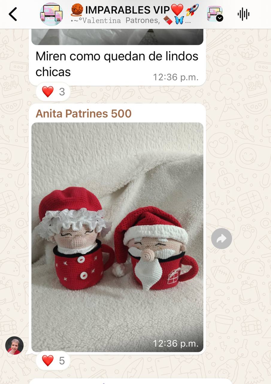 Papá Noel de amigurumi